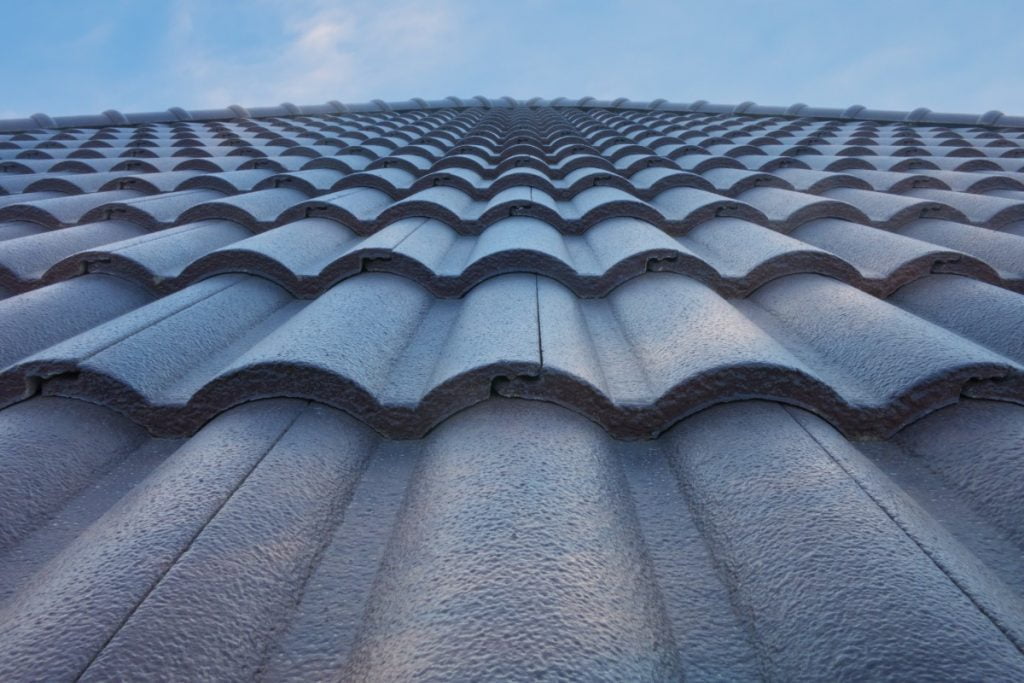 closeup of roof shingles